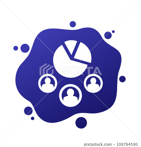 customer segmentation icon for web 108764580