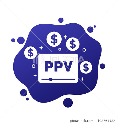 ppv icon, pay per view vector 108764582