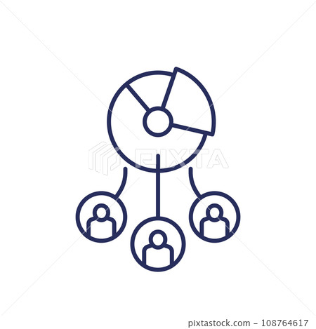 customer segmentation line icon, vector 108764617