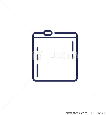 zip bag line icon on white 108764719