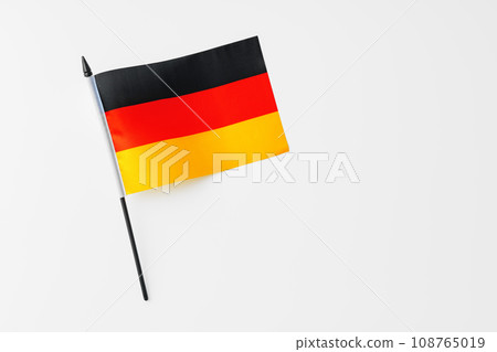 Germany flag on white background top view 108765019
