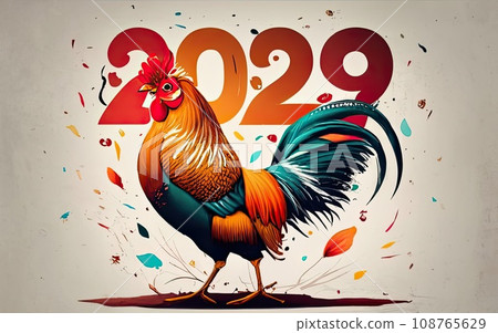 2029 Rooster year theme  108765629