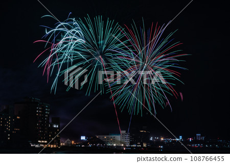 函館湯之川溫泉，夏季煙火大會 108766455