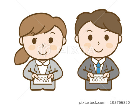 女上班族、男上班族交換名片_穿西裝的商人 女上班族、男上班族交換名片_穿西裝的商人 108766830