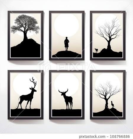 people silhouette isolated human person male female business black generative Ai. silhouette people group team illustration community crowd background young white businessman silhouette activity. 108766886