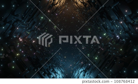 Colorful light tunnel 108768412