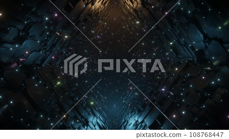 Colorful light tunnel 108768447