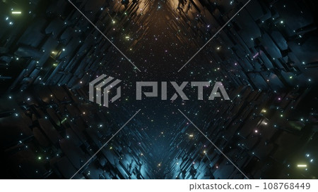 Colorful light tunnel 108768449