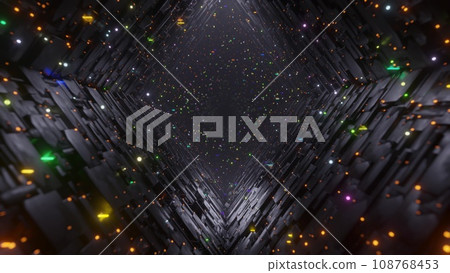 Colorful light tunnel Colorful light tunnel 108768453