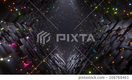 Colorful light tunnel 108768461