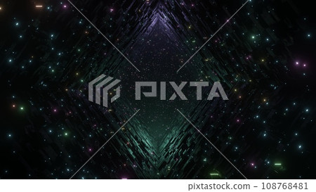 Colorful light tunnel 108768481