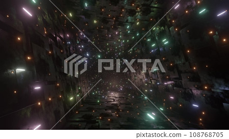 Colorful light tunnel 108768705