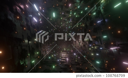 Colorful light tunnel Colorful light tunnel 108768709