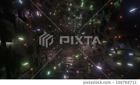 Colorful light tunnel Colorful light tunnel 108768711