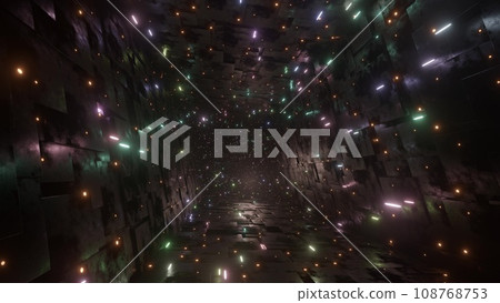 Colorful light tunnel 108768753