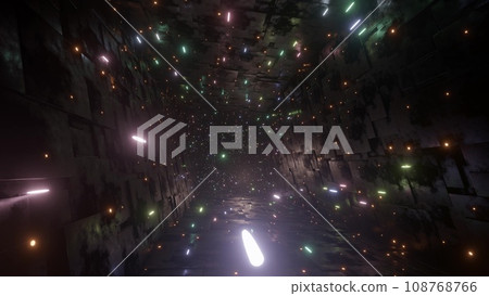 Colorful light tunnel 108768766