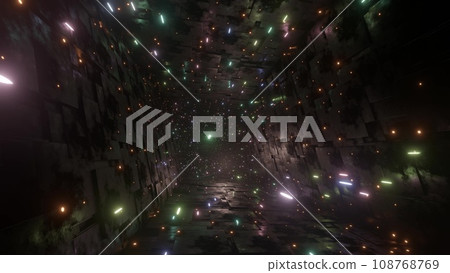 Colorful light tunnel Colorful light tunnel 108768769
