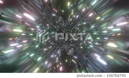 Colorful light tunnel 108768795