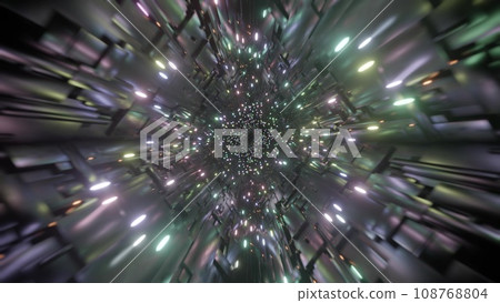 Colorful light tunnel 108768804