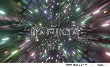 Colorful light tunnel Colorful light tunnel 108768826