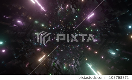 Colorful light tunnel 108768871