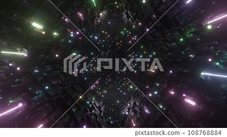 Colorful light tunnel Colorful light tunnel 108768884