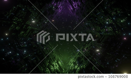 Colorful light tunnel 108769008