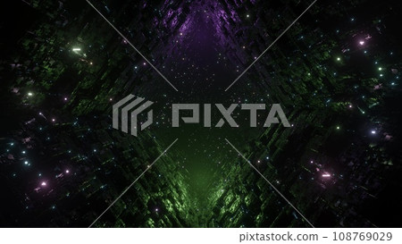 Colorful light tunnel 108769029