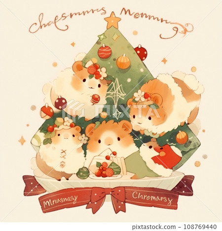 [AI 生成圖像] 聖誕節和倉鼠 108769440