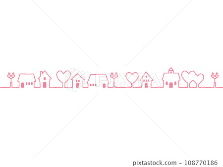 受情人節啟發的城市景觀的背景插圖 108770186