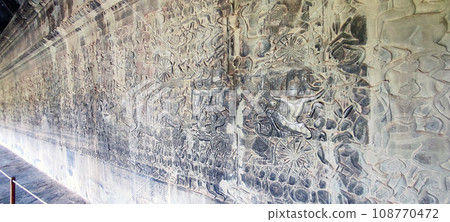 angkor wat wall decoration 108770472