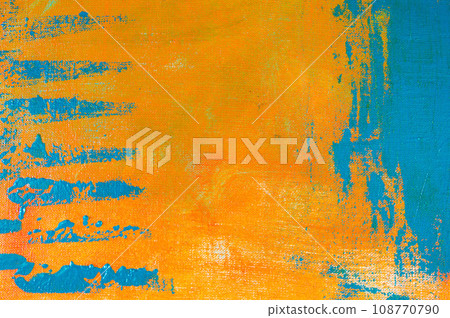 creative background, a spot of  colored primer rubbed on the surface of a linen canvas, temporary object, close, toning 108770790