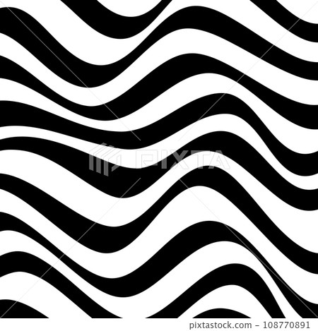 Striped wave pattern. Linear abstract zebra background. Striped wave pattern. Linear abstract zebra background. 108770891