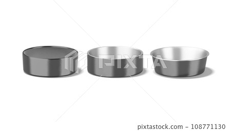 Blank black ceramic dog bowl mockup, side view, 108771130