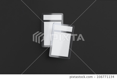 Blank transparent plastic magnetic trading card mockup Blank transparent plastic magnetic trading card mockup 108771134