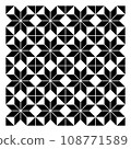 Monochromatic Geometric Elegance: Ancient Black and White Tiles 108771589