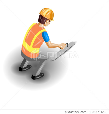 Construction worker with slider 108771659