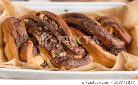 Freshly baked Chocolate babka Freshly baked Chocolate babka 108771837