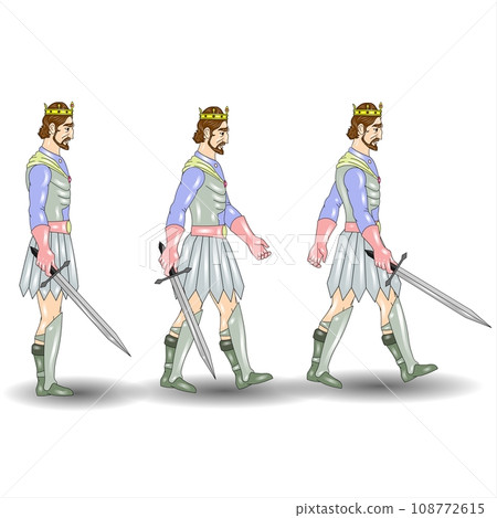 Medieval knights with swords. Medieval knights with swords. 108772615