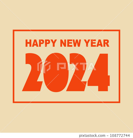 Happy new year 2024 banner, poster, greeting card 108772744