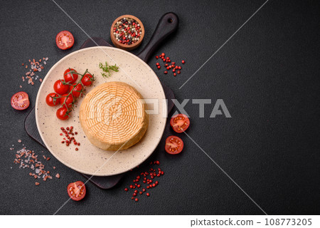 Delicious hard craft cheese made from cow or goat milk Delicious hard craft cheese made from cow or goat milk 108773205