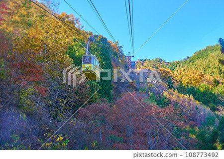 秋天,山梨縣甲府市登山纜車登頂 秋天,山梨縣甲府市登山纜車登頂 108773492
