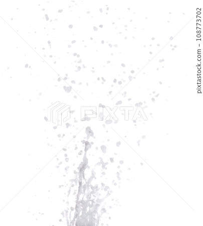 Milk yogurt white water droplet shape form fly splashing. Milk lotion pour float in mid air. Milk moisturizer explosion throw fluttering. White background isolated high speed shutter freeze motion 108773702
