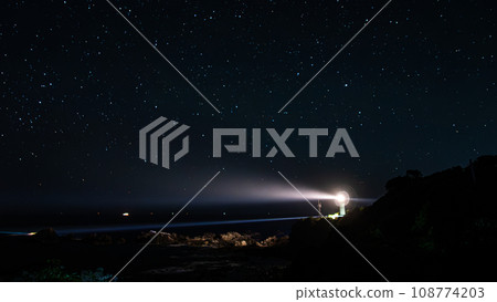 lighthouse under the starry sky lighthouse under the starry sky 108774203