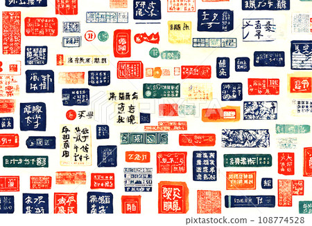 Background with scattered stamps Background with scattered stamps 108774528