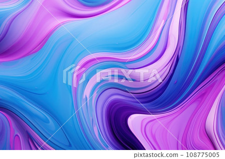 Abstract background of colored floating liquid in purple turquoise blue pastel colors. Paint flows smoothly into each other, mixing in beautiful patterns. Texture of liquid paint. Print, card, design. Abstract background of colored floating liquid in purple turquoise blue pastel colors. Paint flows smoothly into each other, mixing in beautiful patterns. Texture of liquid paint. Print, card, design. 108775005