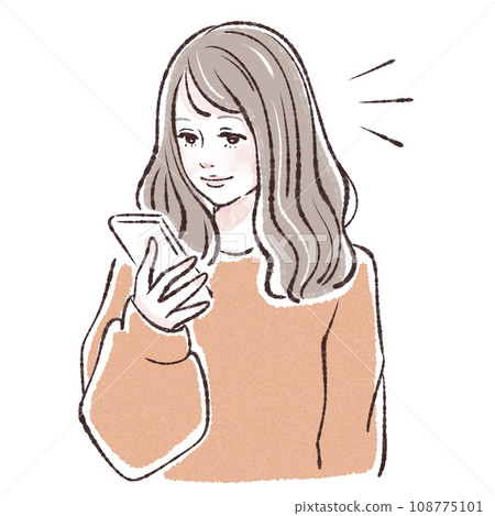 智慧型手機、智慧型手機女性、智慧型手機、智慧型手機女性、智慧型手機依賴、電子郵件、閱讀 108775101