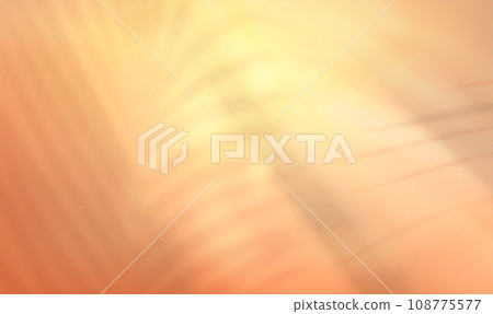 Podium scene and tropical palm leaves shadow overlay on beige background 108775577