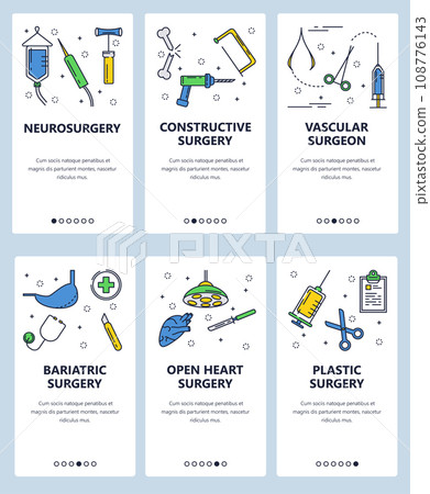 Vector line art web and mobile app template set Vector line art web and mobile app template set 108776143