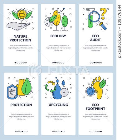 Vector line art web and mobile app template set Vector line art web and mobile app template set 108776144